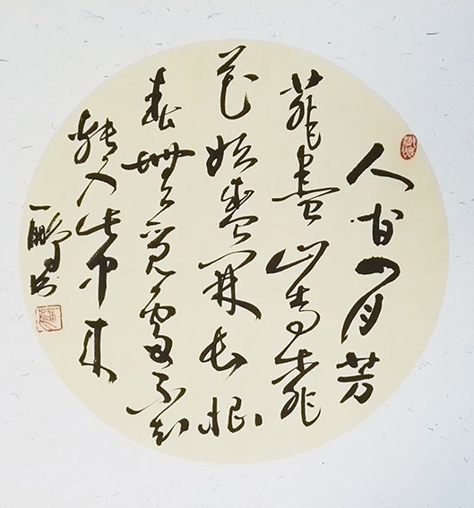 申秀明作品8 唐 白居易《大林寺桃花》